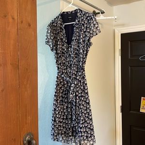 Navy floral dress